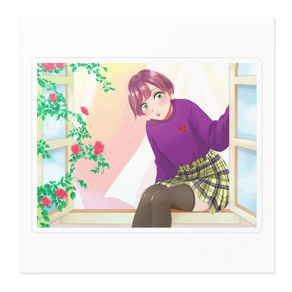 オリジナルイラスト ステッカー②(屋根裏ver)