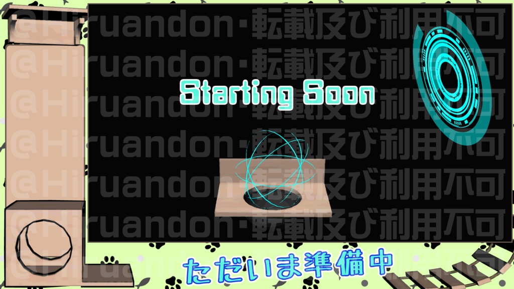 配信待機画面 スペースニャンコ - andon - BOOTH