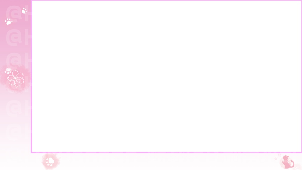 配信待機 アニメーション 画面 猫 (春)