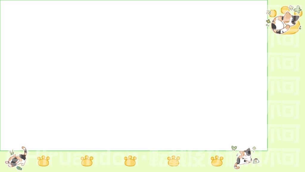 配信待機 アニメーション 三毛猫