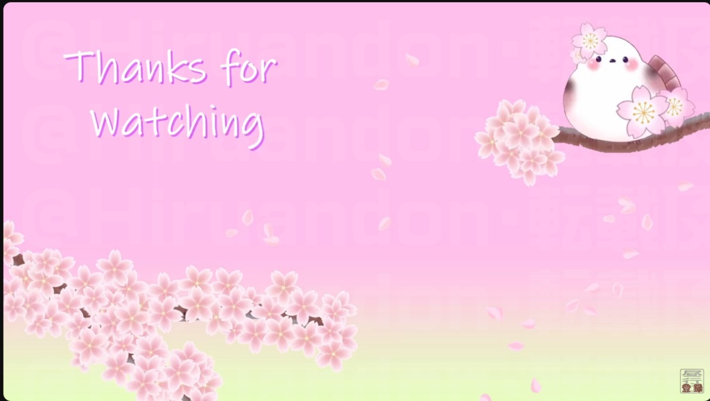 配信待機 アニメーション シマエナガ (春)