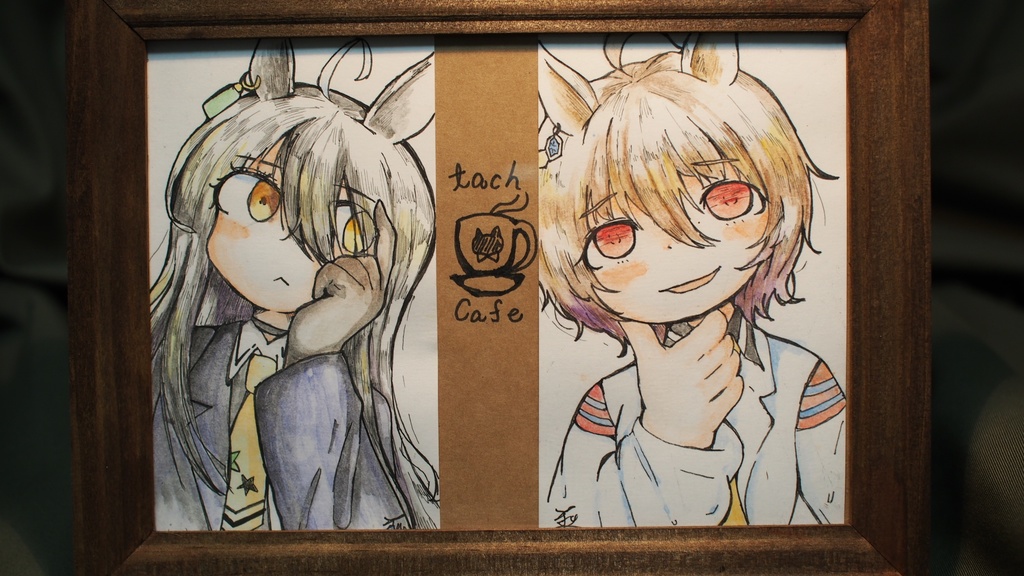 水彩色鉛筆タキカフェ卓上絵 詩信堂 Booth