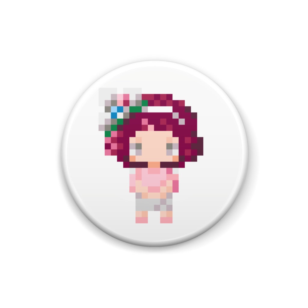 GEMS COMPANY ドット絵缶バッジ [花菱撫子ver.]