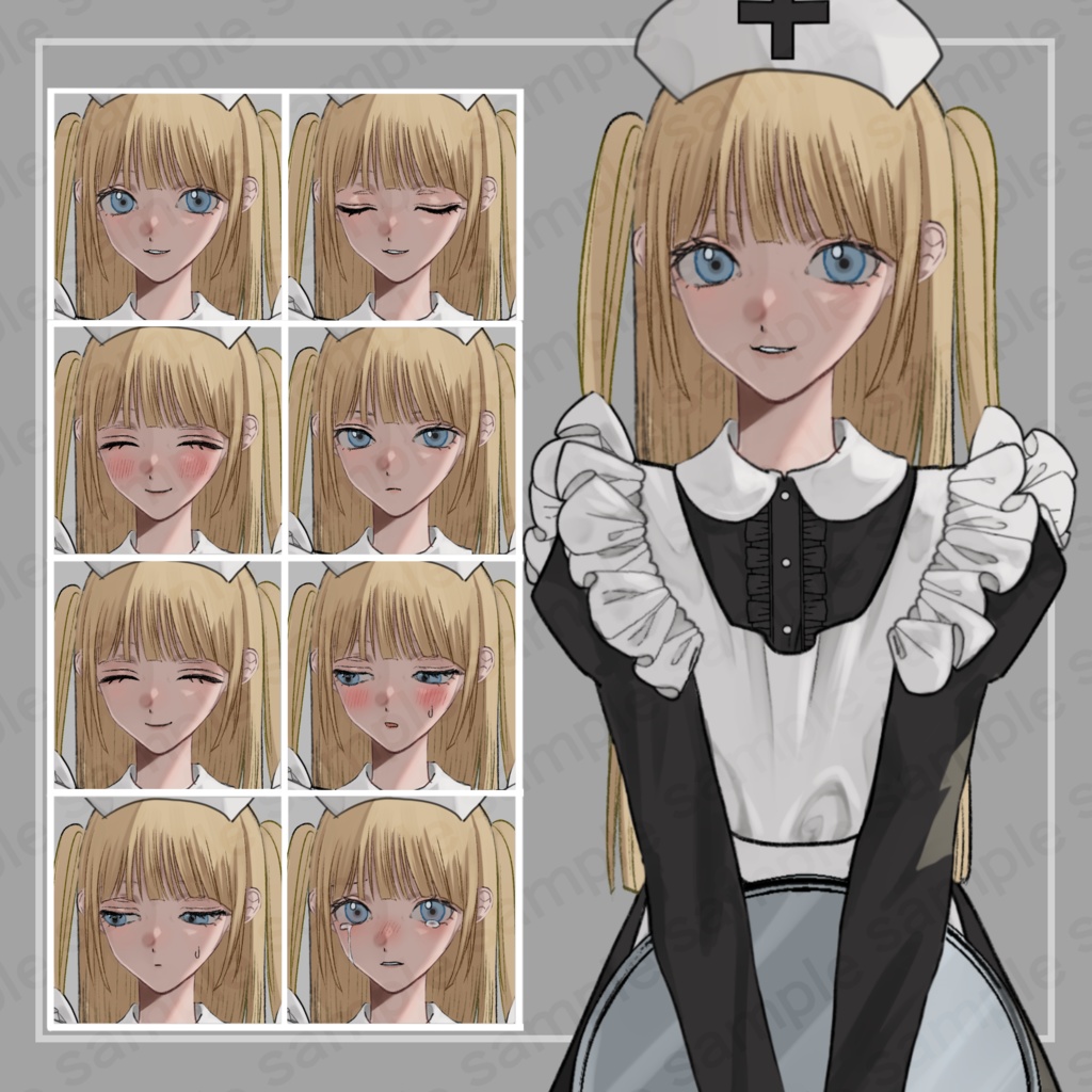 立ち絵素材 5 (メイドさんver) 無料あり