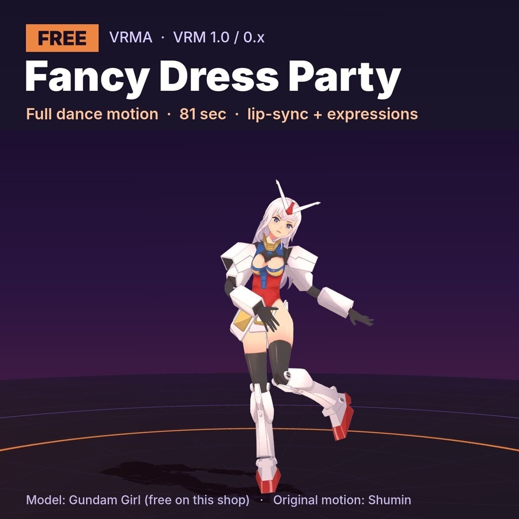 [Free] Fancy Dress Party Dance Motion - VRMA for VRM 1.0 / 0.x