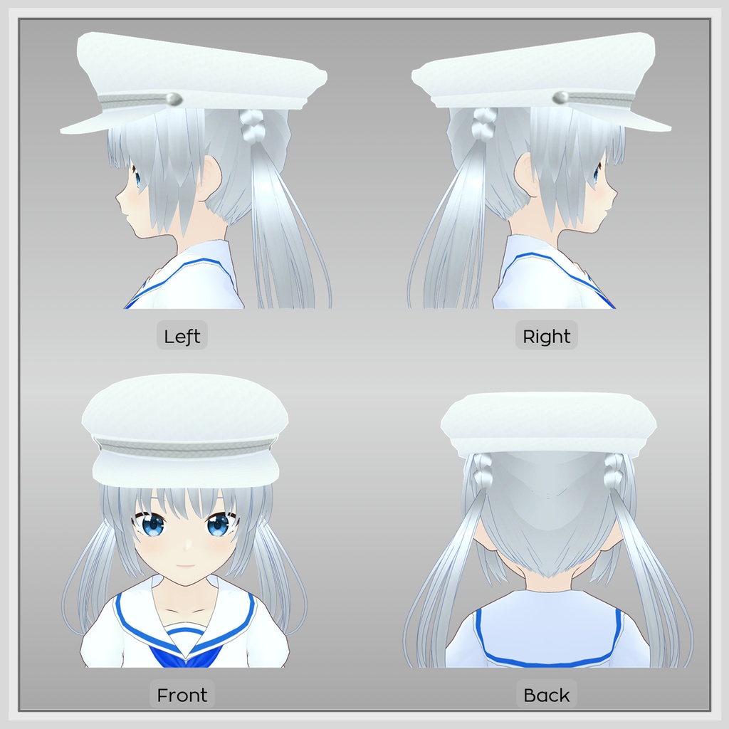 【VRoid】シンプルハットセットVol.01 / Simple Hat Set Vol.01【お試し版あり】