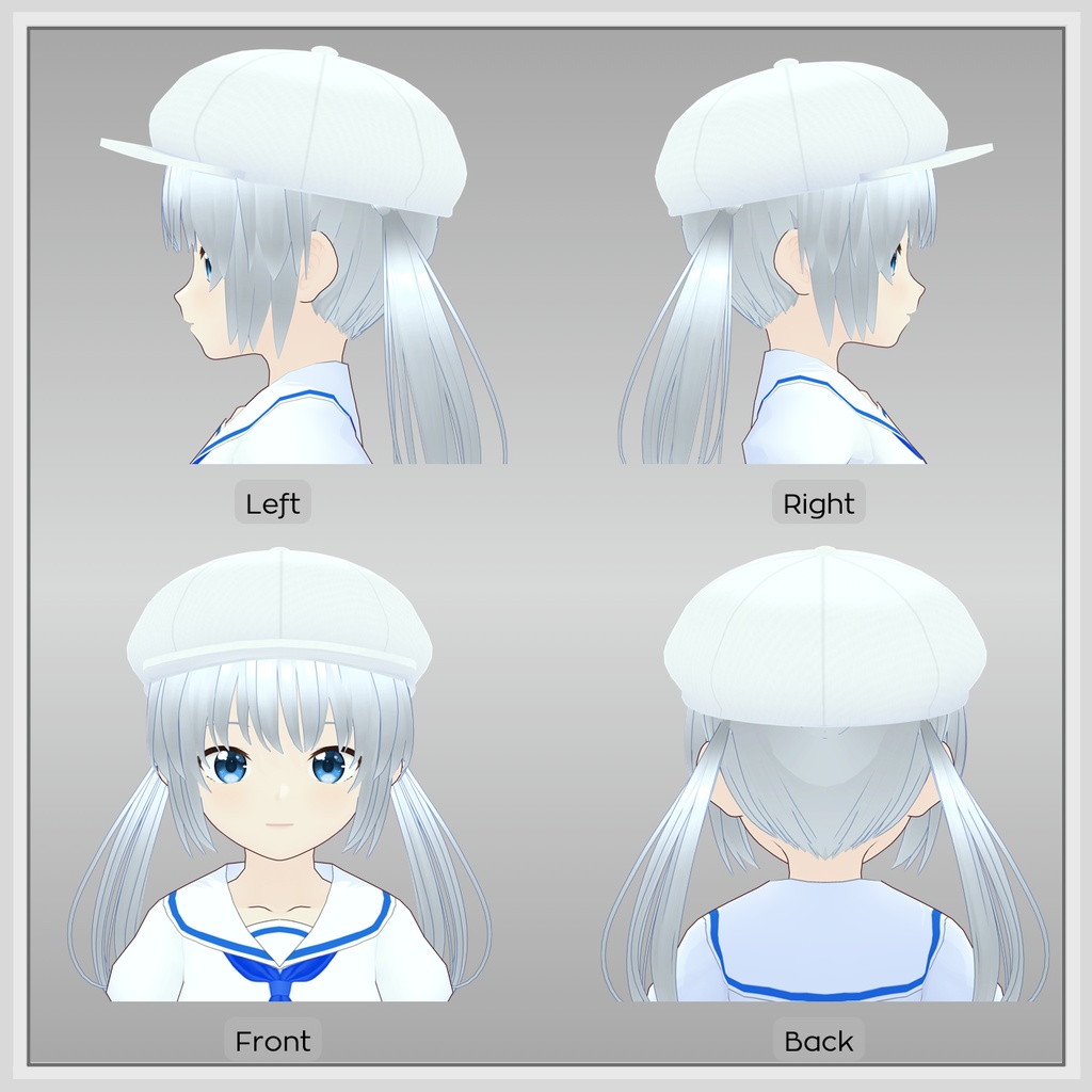 【VRoid】シンプルハットセットVol.01 / Simple Hat Set Vol.01【お試し版あり】