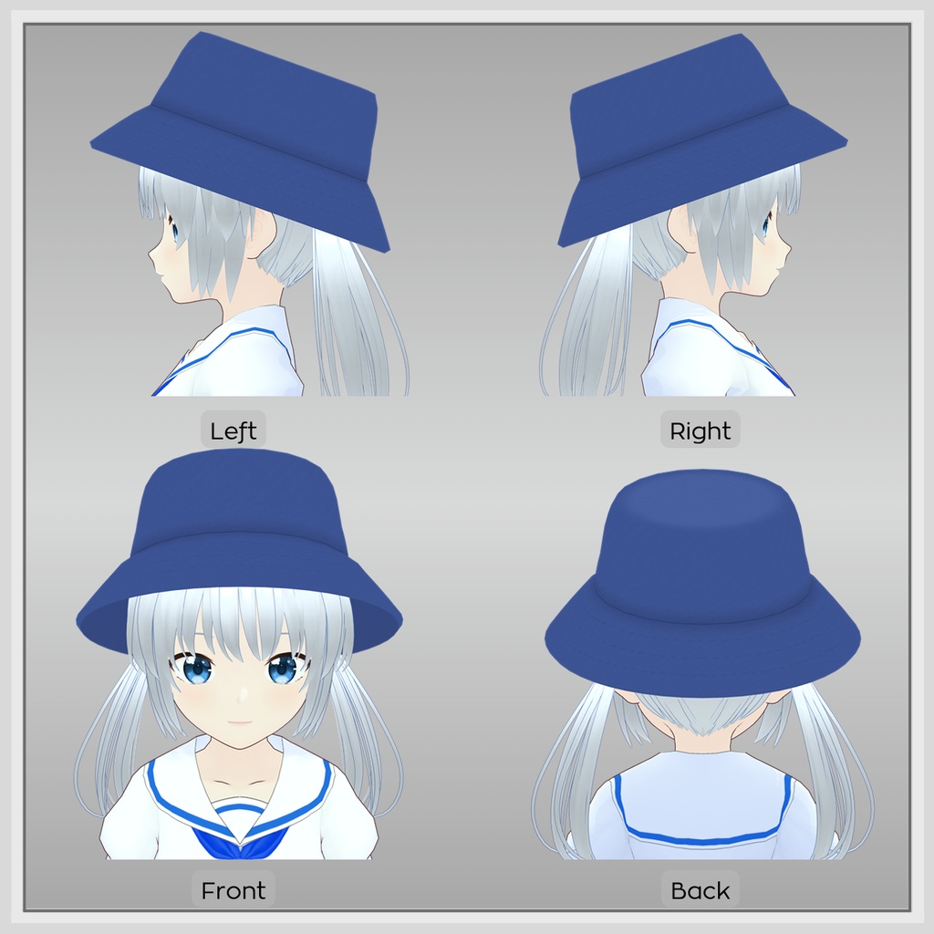 【VRoid】シンプルハットセットVol.01 / Simple Hat Set Vol.01【お試し版あり】