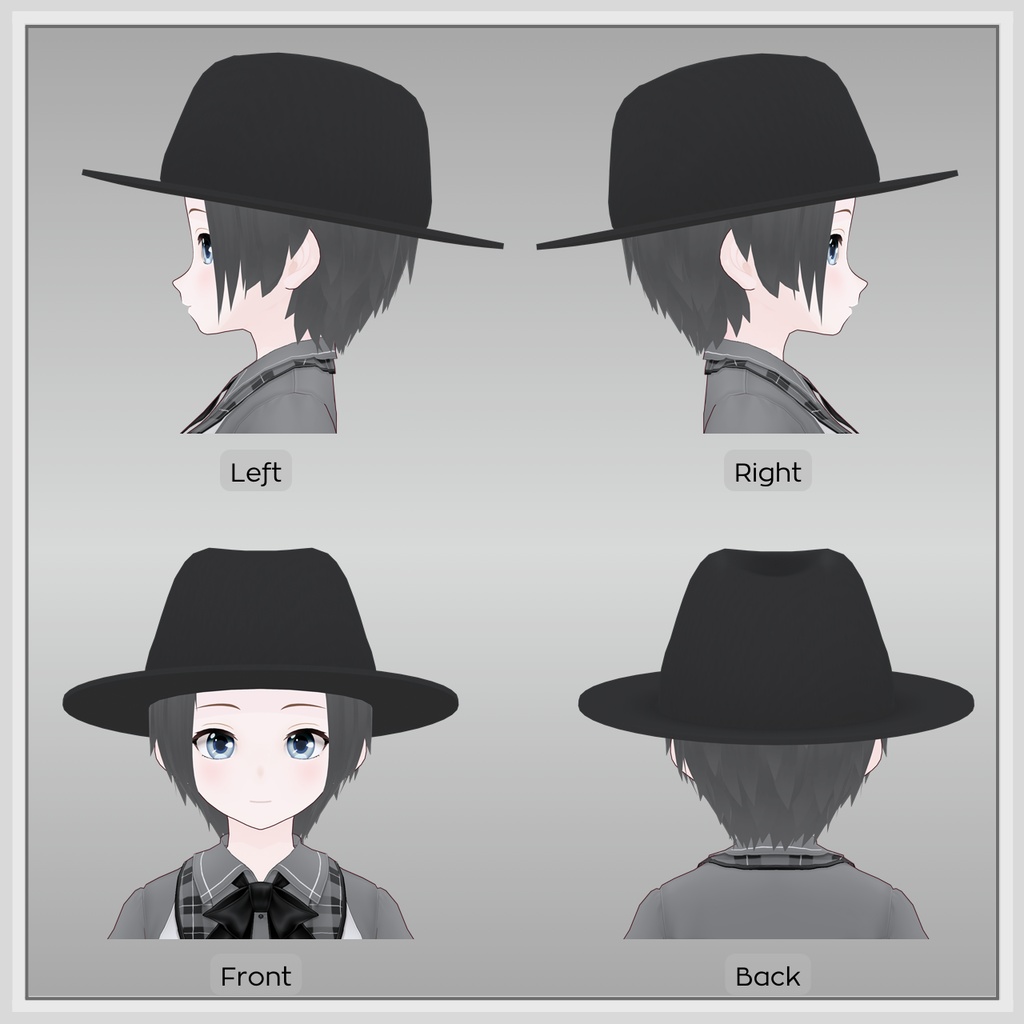 【VRoid】シンプルハットセットVol.02 / Simple Hat Set Vol.02【お試し版あり】