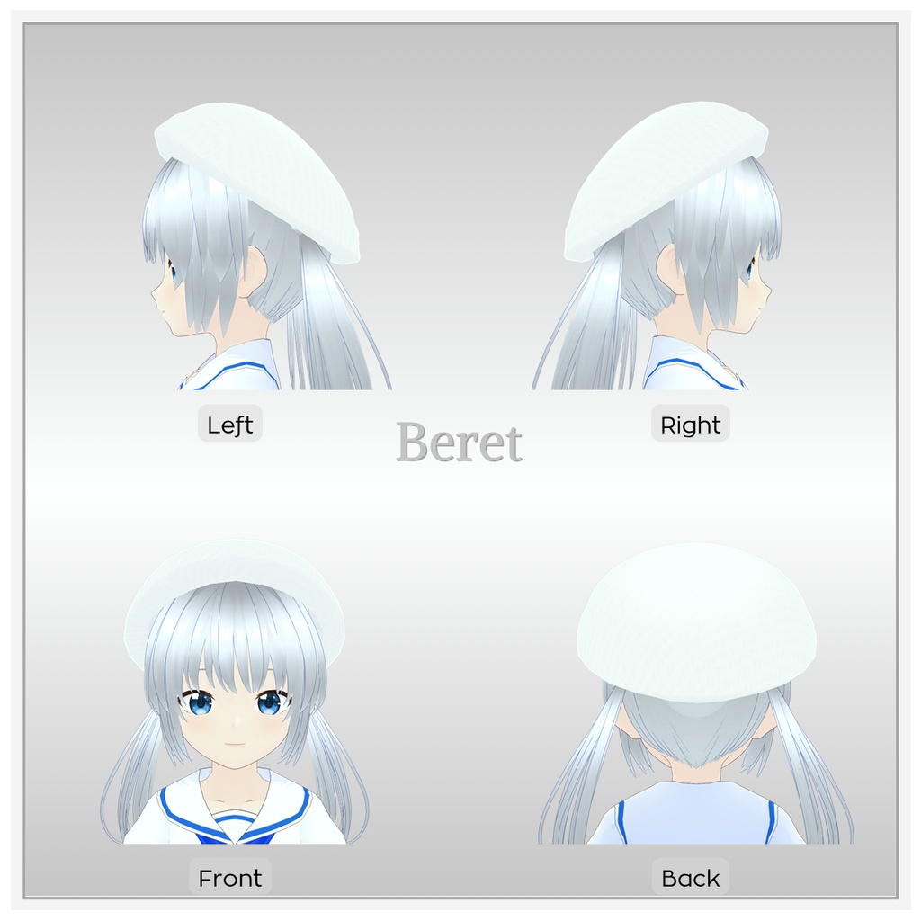 【VRoid】シンプルハットセットVol.03 / Simple Hat Set Vol.03【お試し版あり】