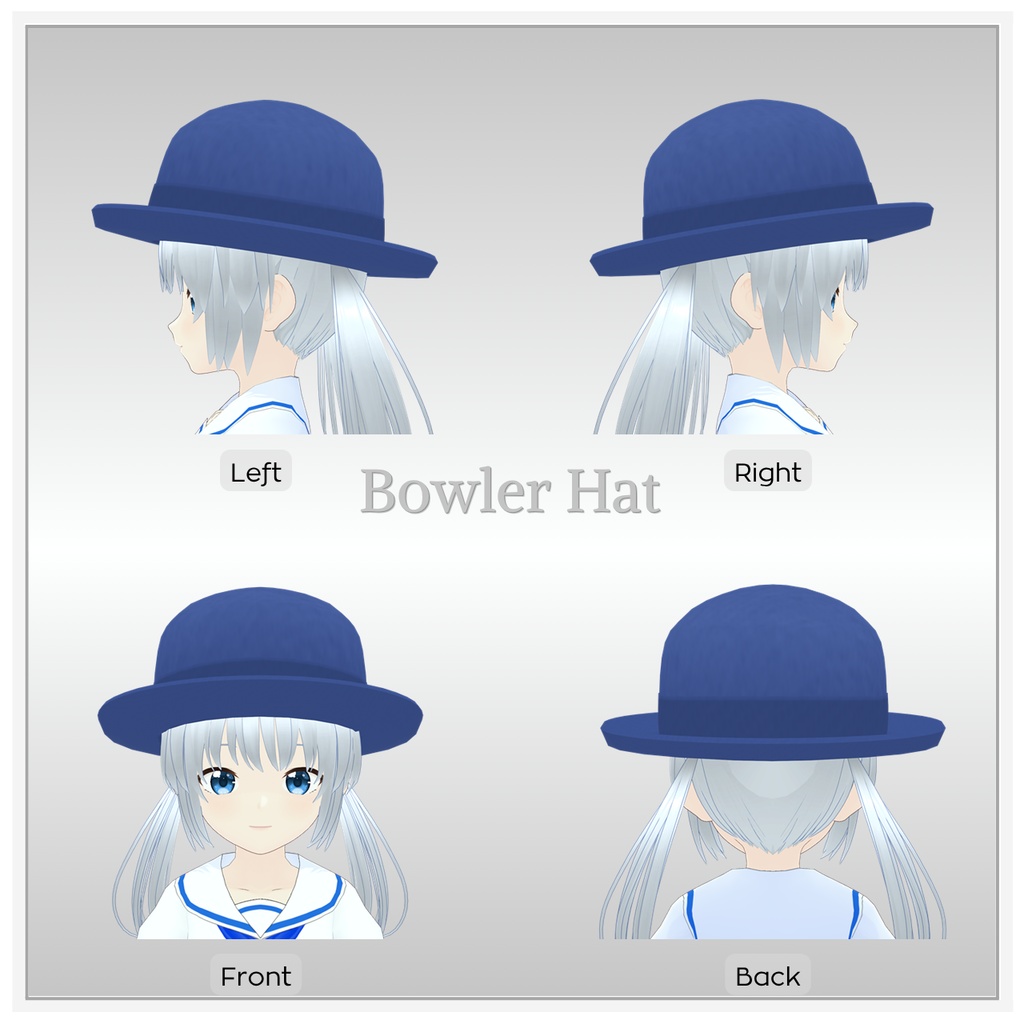 【VRoid】シンプルハットセットVol.03 / Simple Hat Set Vol.03【お試し版あり】
