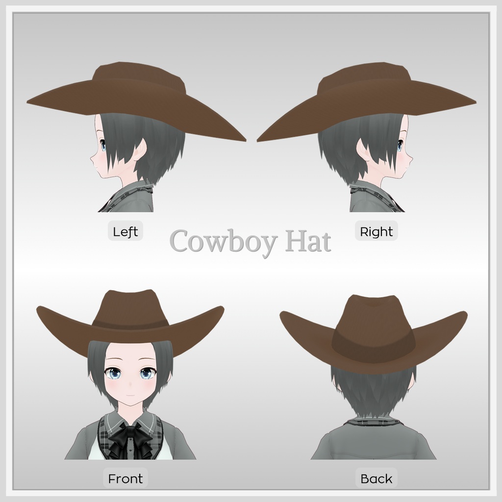 【VRoid】シンプルハットセットVol.04 / Simple Hat Set Vol.04【お試し版あり】