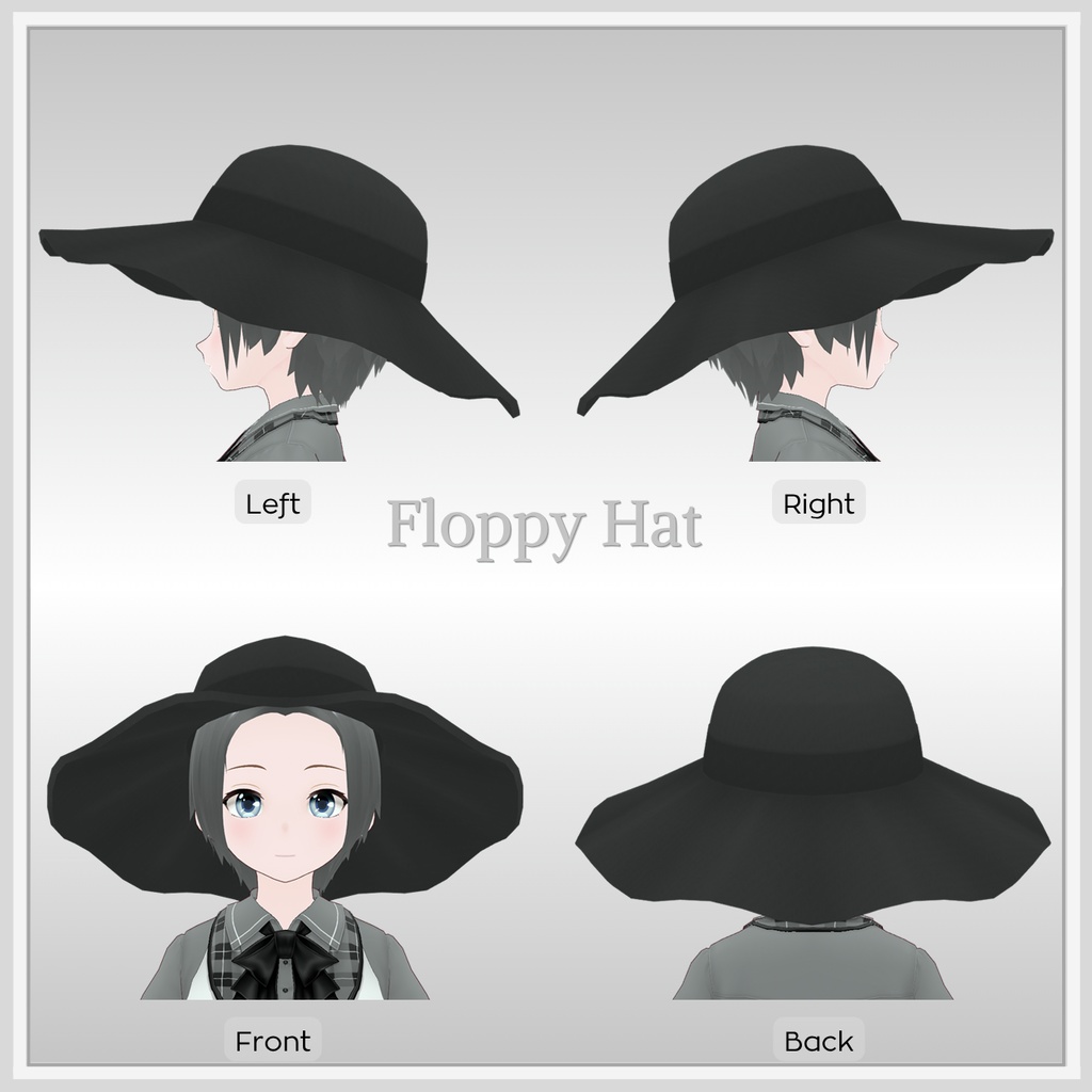 【VRoid】シンプルハットセットVol.04 / Simple Hat Set Vol.04【お試し版あり】