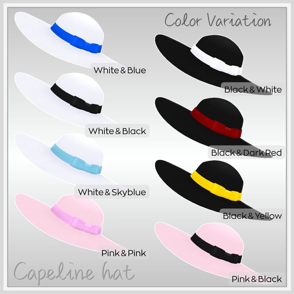 【VRoid】女優帽 / Capeline Hat (アクセサリー)【CustomItem】