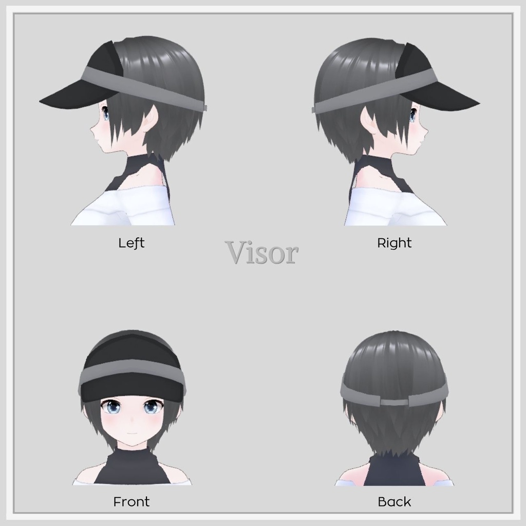 【VRoid】シンプルハットセットVol.06 / Simple Hat Set Vol.06【お試し版あり】