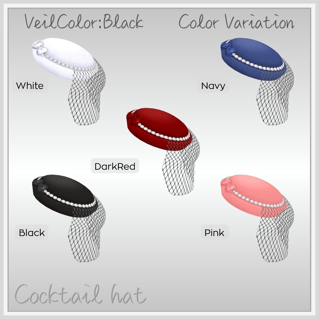 【VRoid】カクテルハット / Cocktail Hat (アクセサリー)【CustomItem】