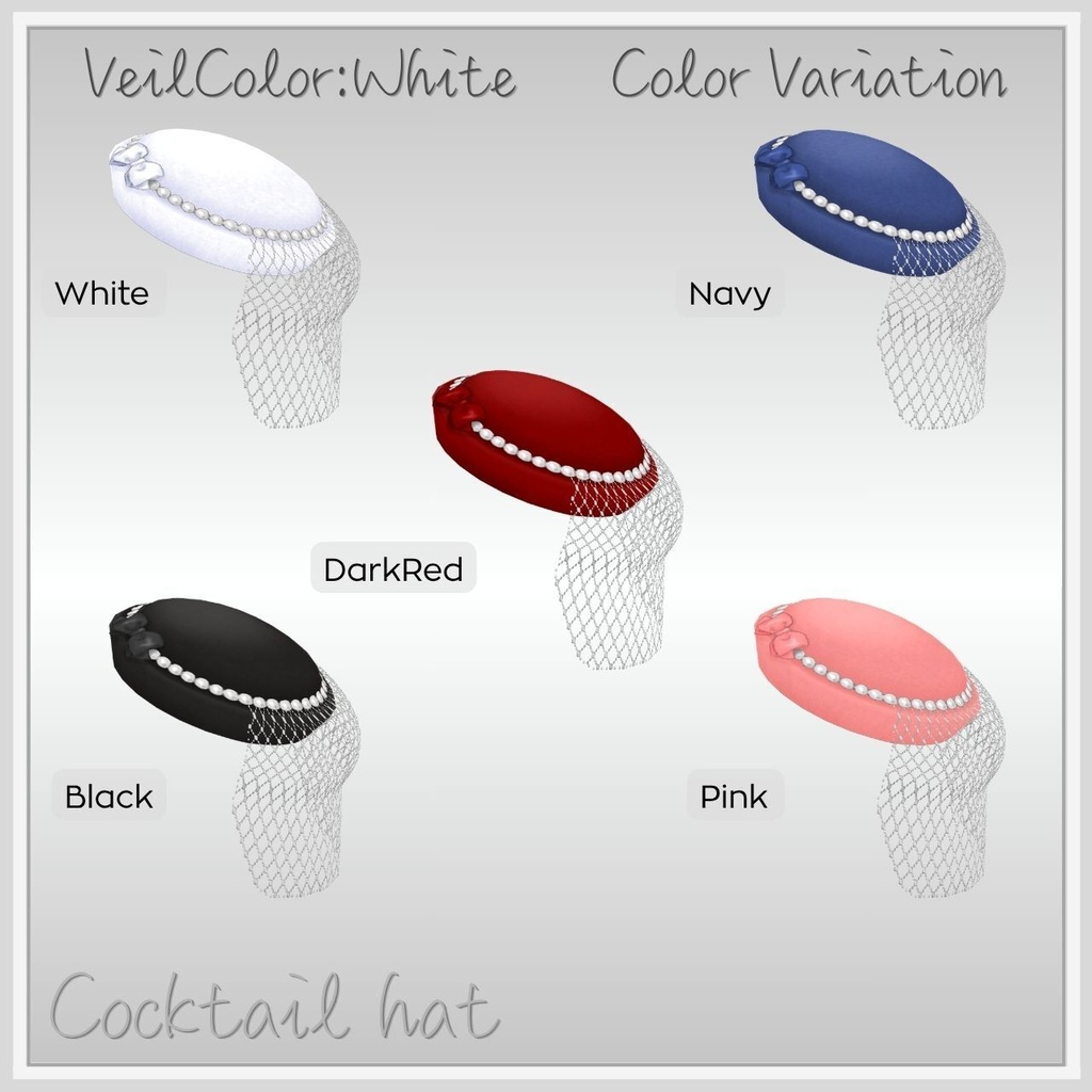 【VRoid】カクテルハット / Cocktail Hat (アクセサリー)【CustomItem】