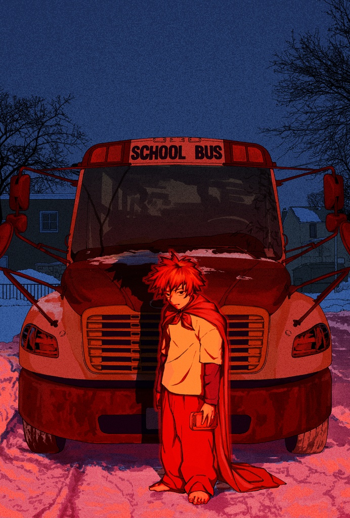 ポストカード　School Bus