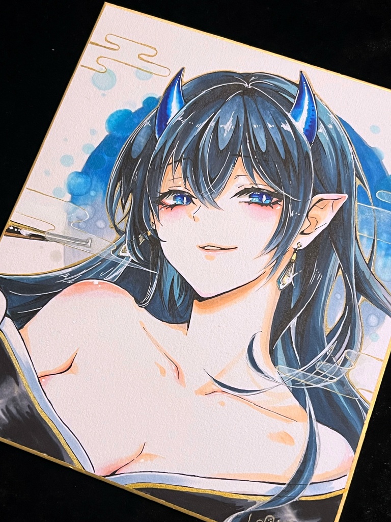 【原画】青鬼姫 / Original Shikishi Artwork