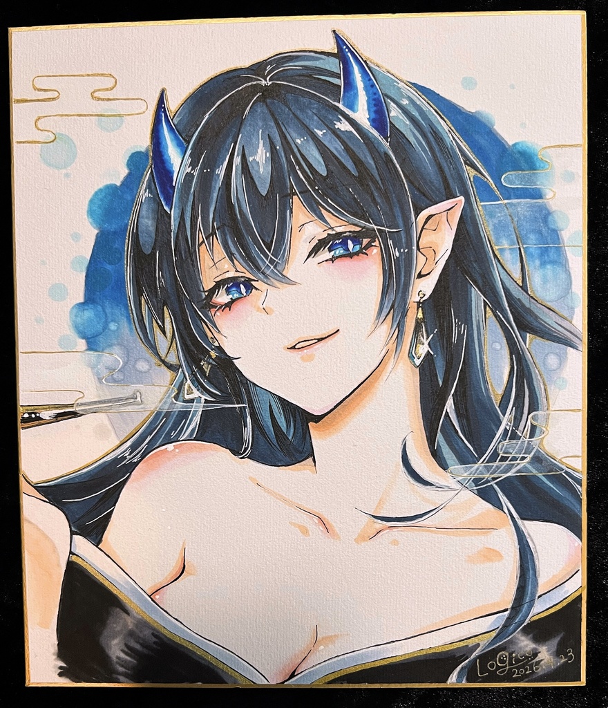 【原画】青鬼姫 / Original Shikishi Artwork