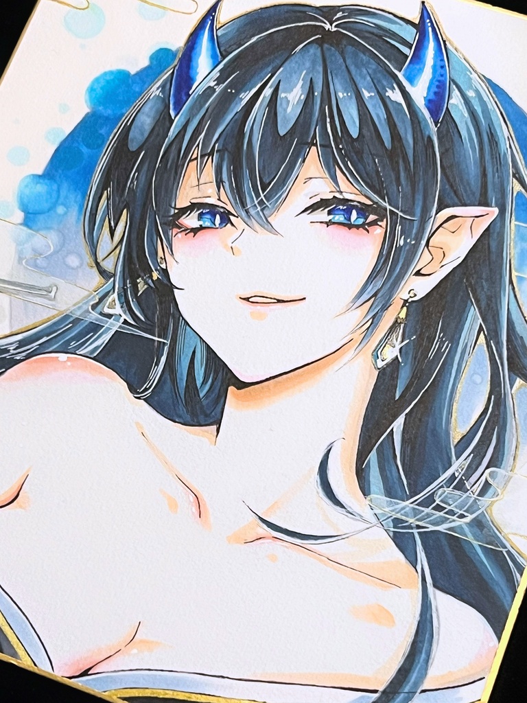 【原画】青鬼姫 / Original Shikishi Artwork