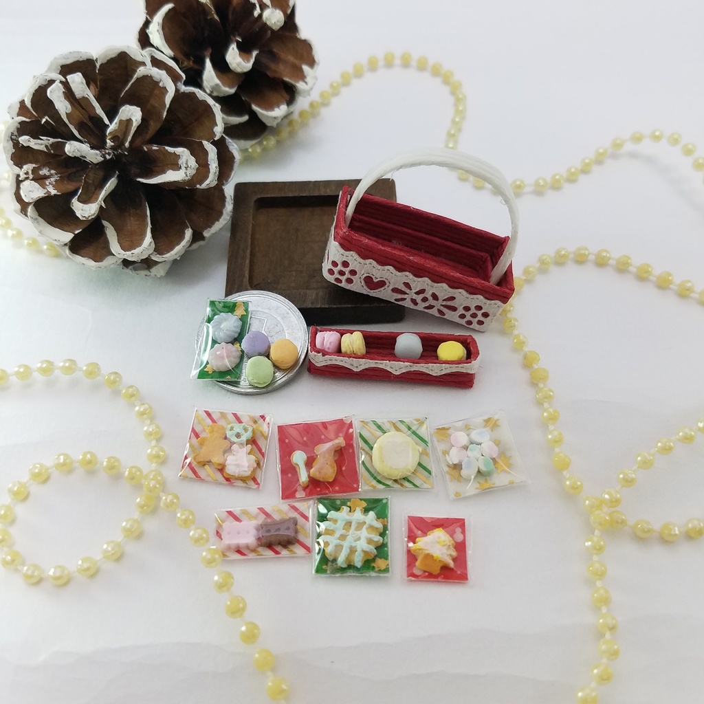 ミニチュアフード♡Xmasスイーツ&ミニチュアマカロン(パステルカラーverふ