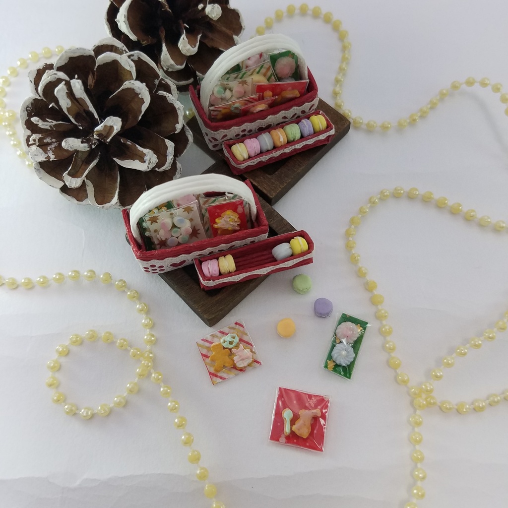 ミニチュアフード♡Xmasスイーツ&ミニチュアマカロン(パステルカラーverふ