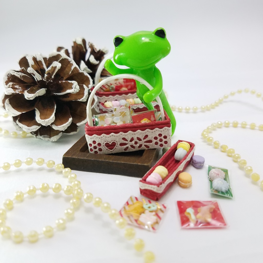 ミニチュアフード♡Xmasスイーツ&ミニチュアマカロン(パステルカラーverふ