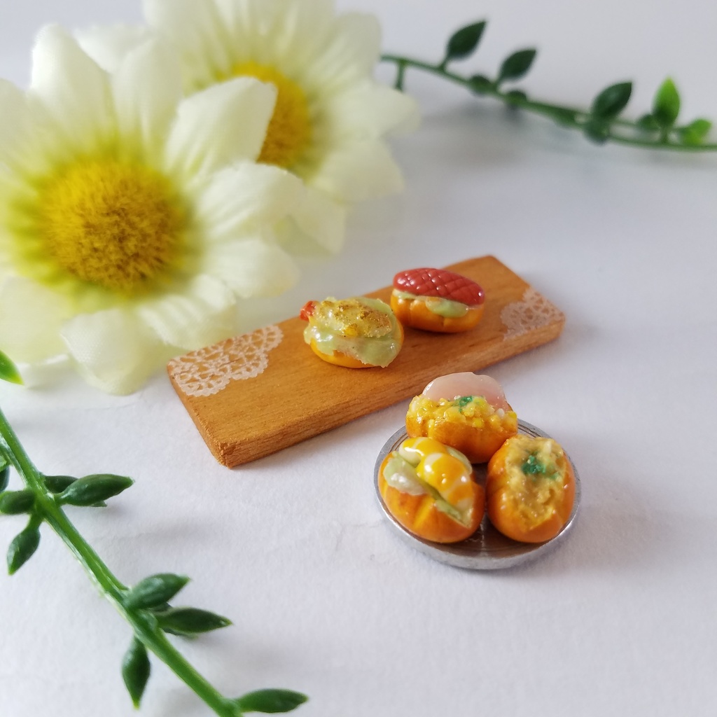 ミニチュアフード♡5種のロールパンサンドウィッチ