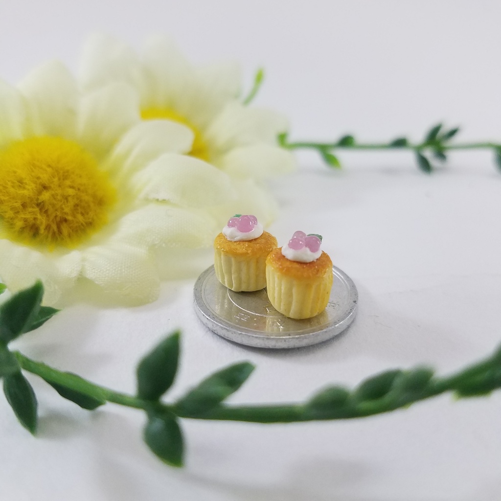 ミニチュアフード♡葡萄のカップケーキ【2セット】ふ