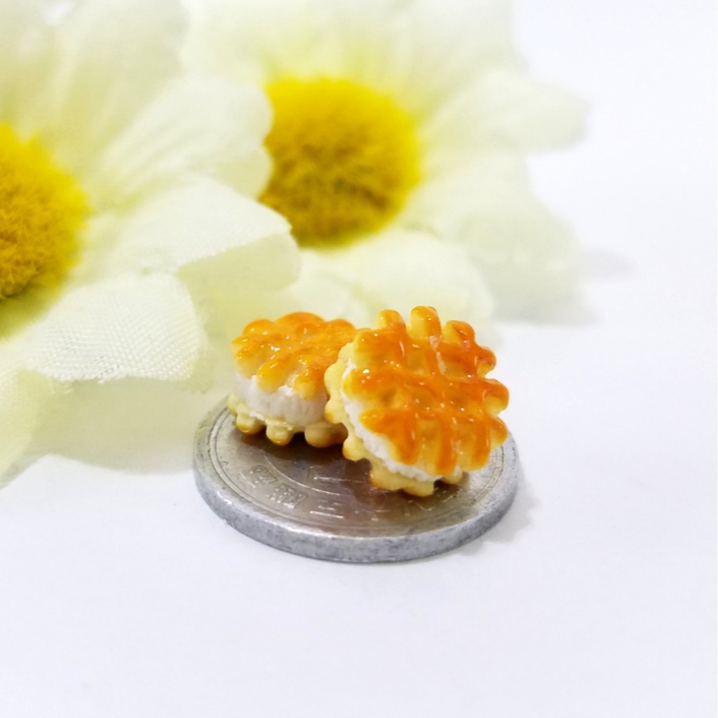 ミニチュアフード♡ワッフルサンドアイスクリーム(プレーン)2個セット