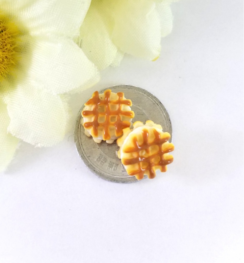 ミニチュアフード♡ワッフルサンドアイスクリーム(プレーン)2個セット