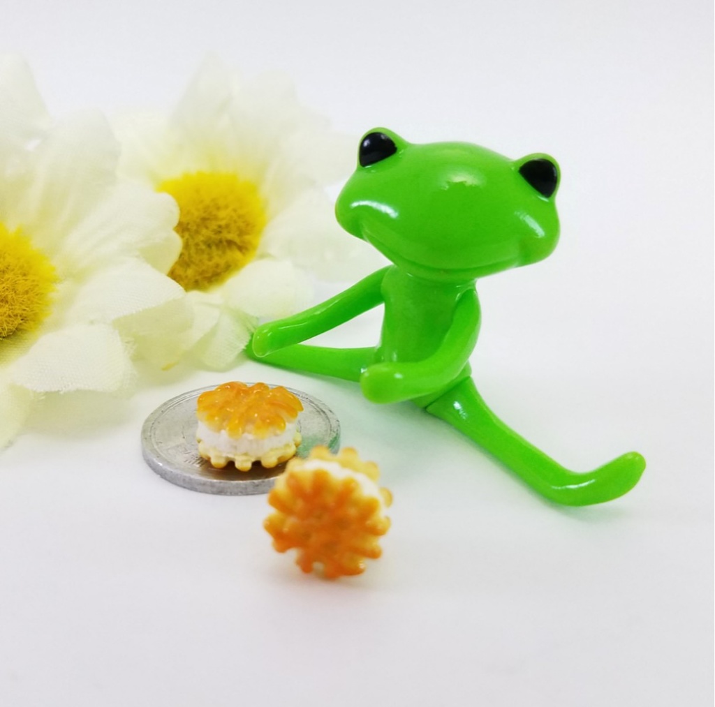 ミニチュアフード♡ワッフルサンドアイスクリーム(プレーン)2個セット