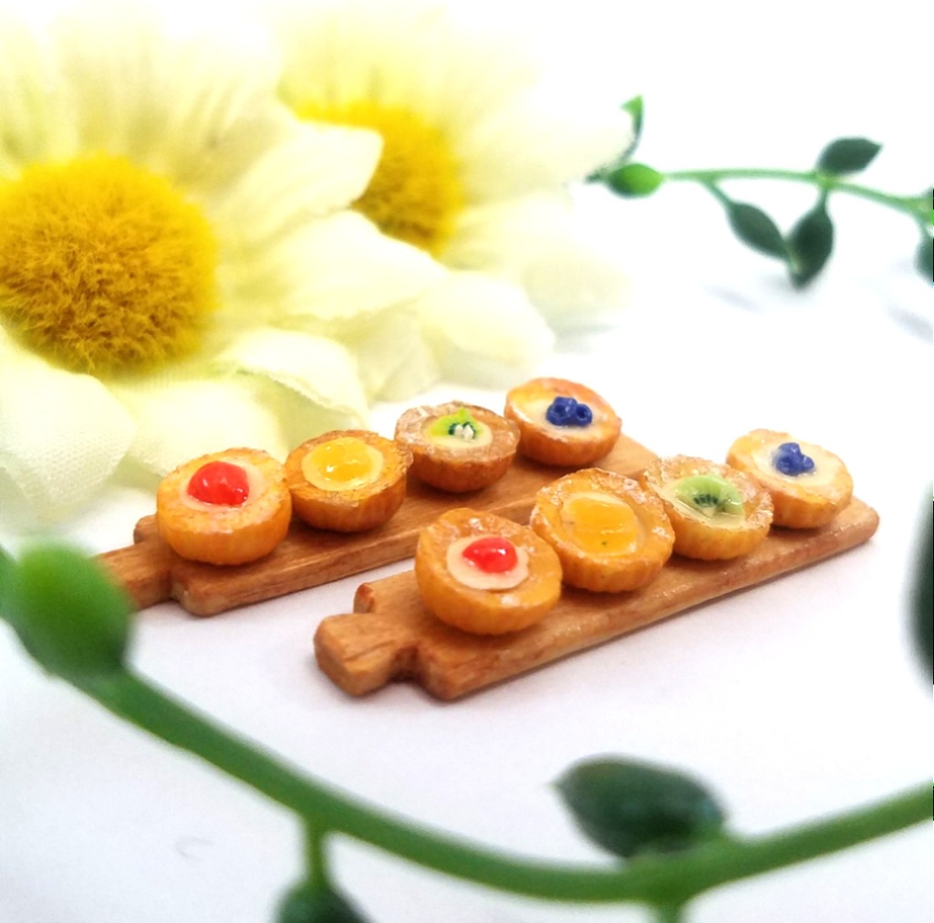 ミニチュアフード 4種のカスタードフルーツタルト Alice Booth Booth