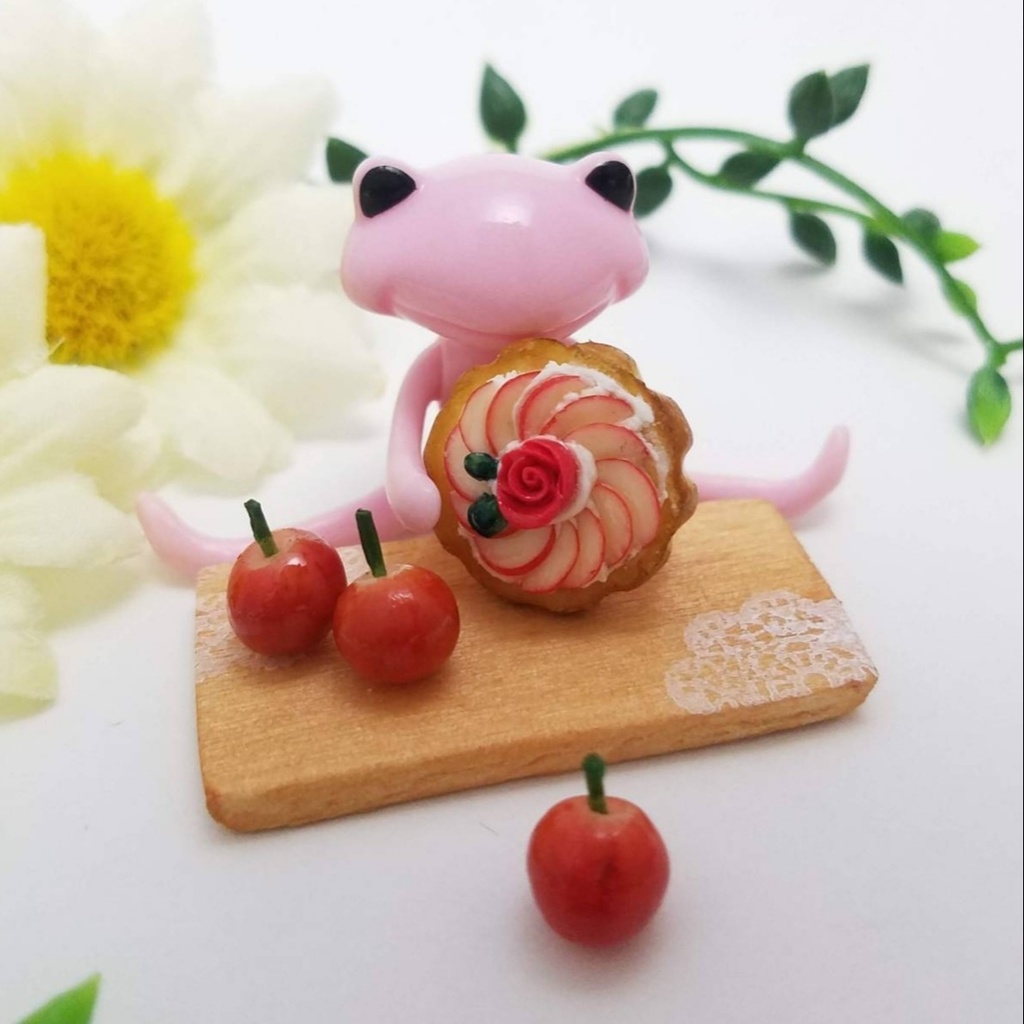 ミニチュアフード♡プリンセスアップルタルト&まるごと林檎