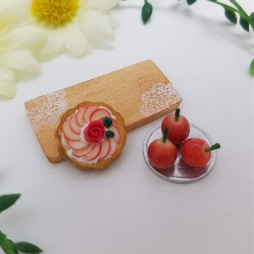 ミニチュアフード♡プリンセスアップルタルト&まるごと林檎