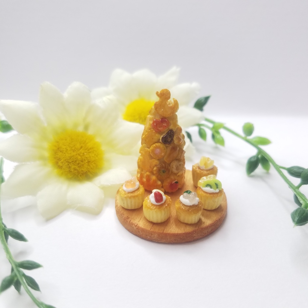 ミニチュアフード♡焼き菓子ツリー&こんがりフルーツカップケーキ