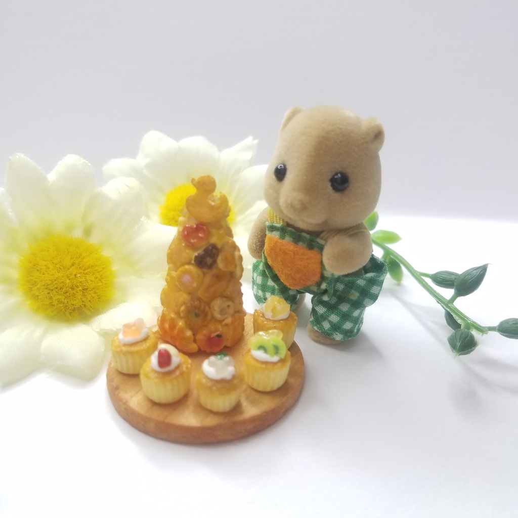 ミニチュアフード♡焼き菓子ツリー&こんがりフルーツカップケーキ