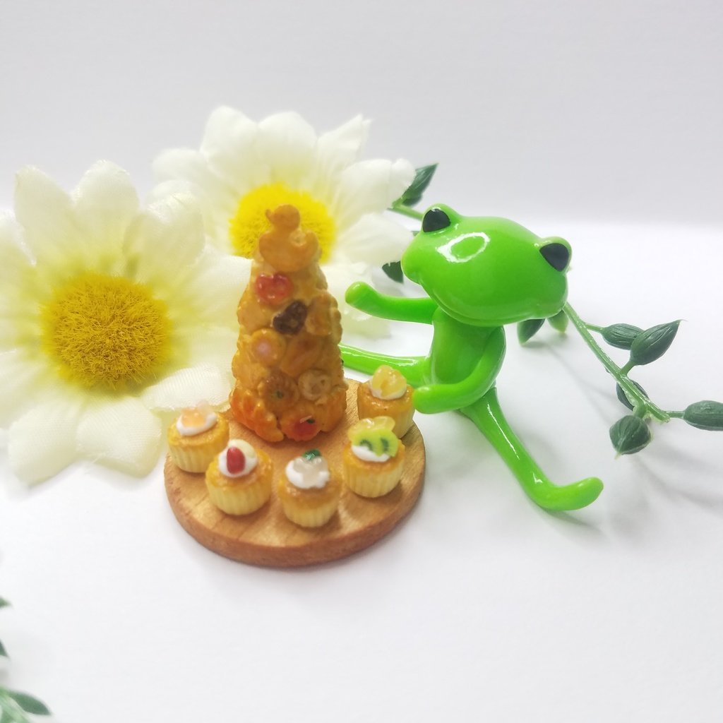 ミニチュアフード♡焼き菓子ツリー&こんがりフルーツカップケーキ
