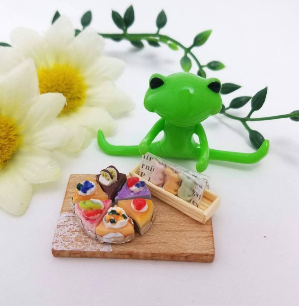 ミニチュアフード♡カットホールケーキ&お菓子セット