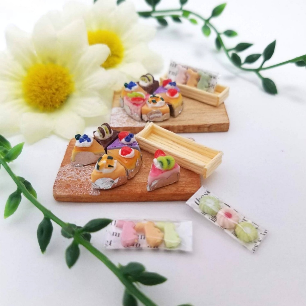 ミニチュアフード♡カットホールケーキ&お菓子セット