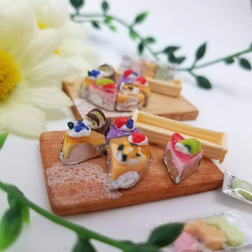 ミニチュアフード♡カットホールケーキ&お菓子セット
