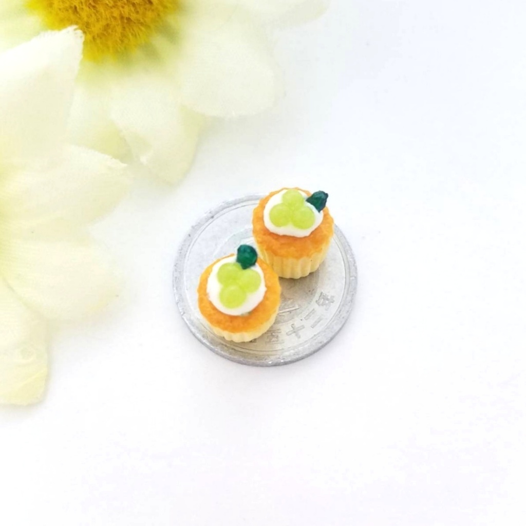 ミニチュアフード♡マスカットカップケーキ2個セット