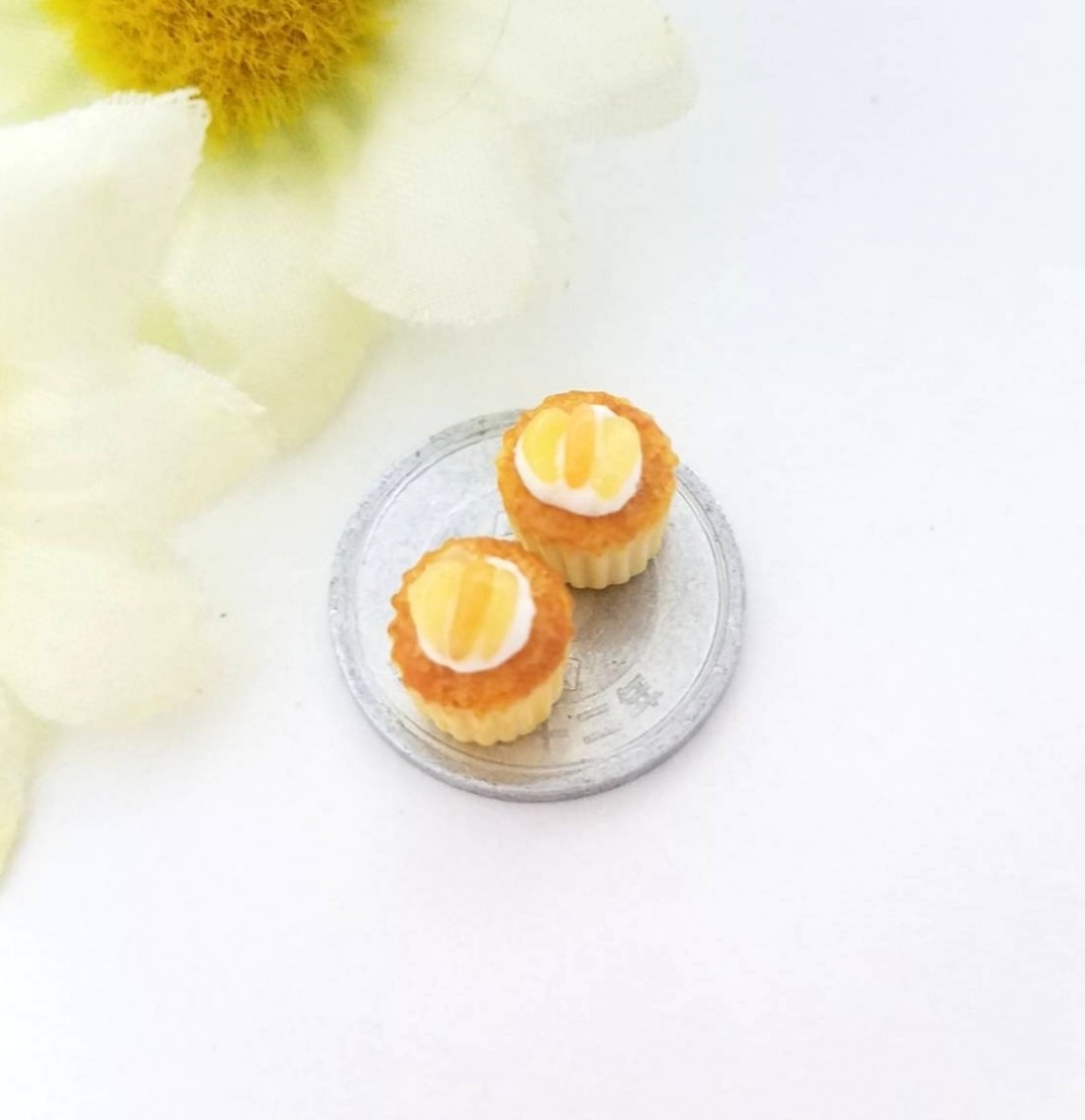 【2個セット】柑橘フルーツカップケーキ♡ミニチュアフード