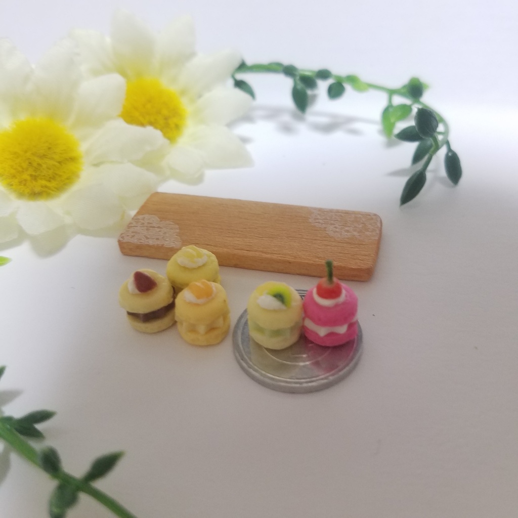 5種のカラフルトゥンカロン♡ハンドメイドミニチュアフード