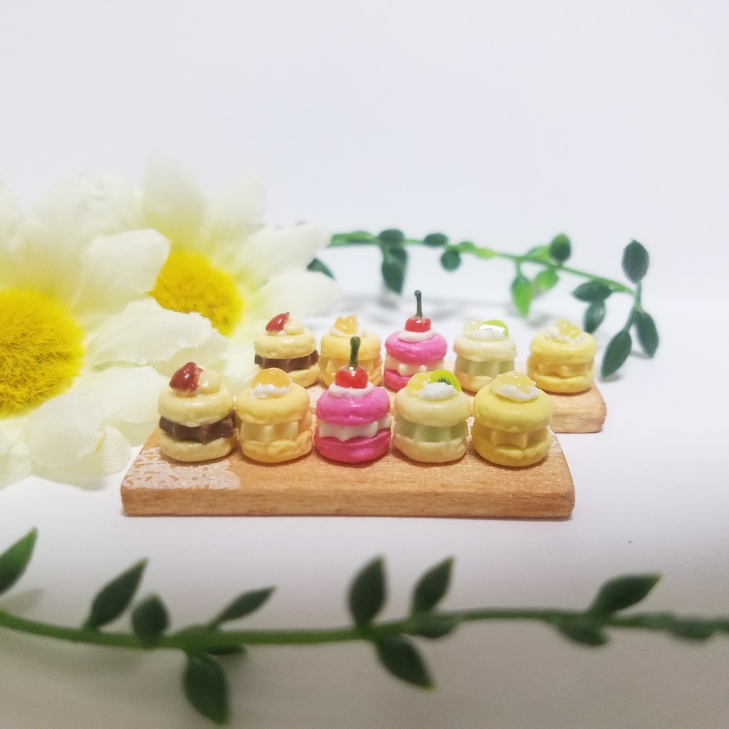 5種のカラフルトゥンカロン♡ハンドメイドミニチュアフード