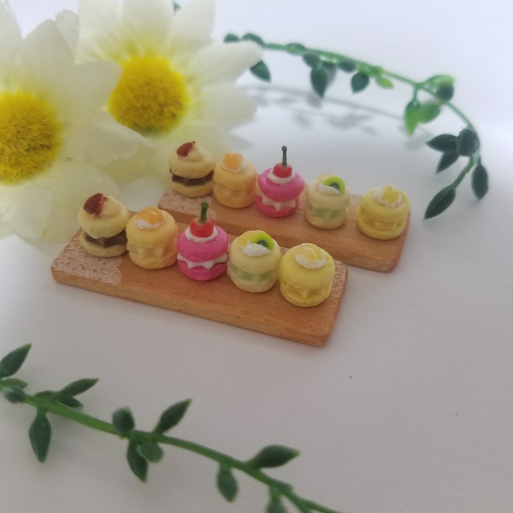 5種のカラフルトゥンカロン♡ハンドメイドミニチュアフード