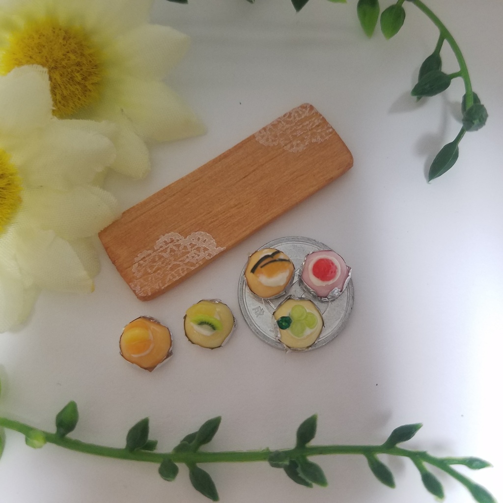 カラフルフルーツドームケーキ♡ハンドメイドミニチュアスイーツ