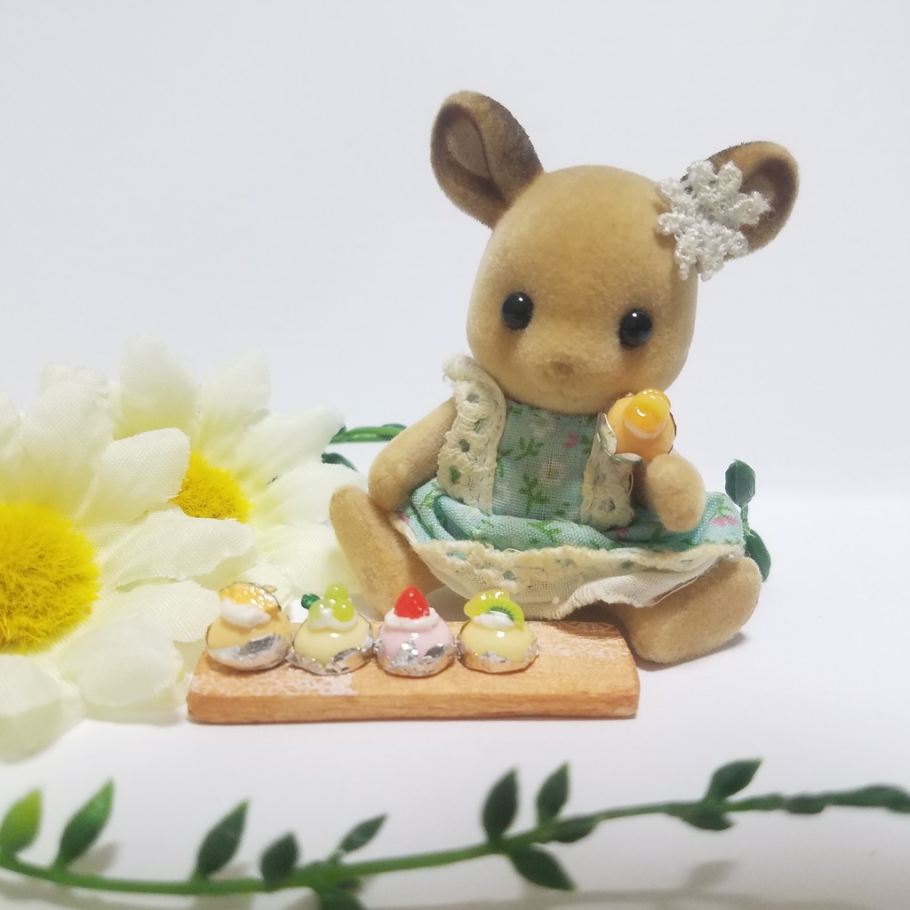 カラフルフルーツドームケーキ♡ハンドメイドミニチュアスイーツ