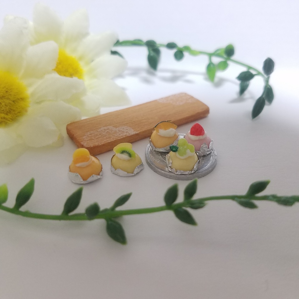 カラフルフルーツドームケーキ♡ハンドメイドミニチュアスイーツ